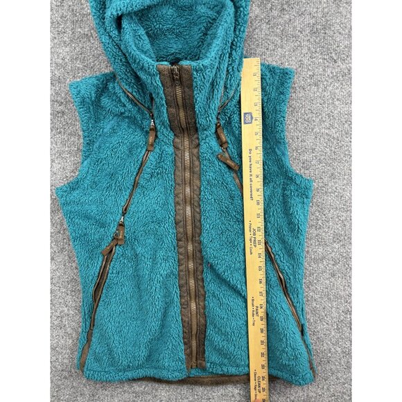 Kuhl Vest Womens Medium Blue Fleece Hooded Full Zip Outdoor Jacket Pockets Warm - Picture 4 of 7